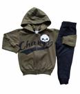 Conjunto infantil de inverno masculino-Moletom/Flanelado/Peluciado Bju Babys Collection REF27752 - Tamanho 03