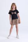 Conjunto Infantil de Verão Menina Laço Oncinha
