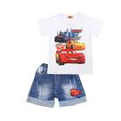 Conjunto infantil Disney camiseta carros + bermuda menino Conjunto infantil Disney camiseta carros + bermuda menino