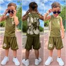 Conjunto infantil Dry-Fit 2 ao 14 Anos Bermuda e Camiseta