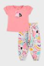 Conjunto Infantil Elian Bebê Menina Be Kind Blusinha Camisa E Calça Algodão Estampada Joaninha
