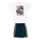 Conjunto Infantil Elian Bermuda Moletinho Play All Day Masculino