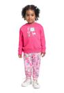 Conjunto Infantil em Moletom Florido Bee Loop