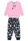 Conjunto Infantil em Moletom Florido Bee Loop