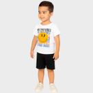 Conjunto Infantil Emoji Menino Camiseta e Shorts Rei Rex