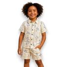 Conjunto Infantil Estampado em Tecido Leve Tam 6 e 8 Anos Menino