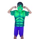 Conjunto Infantil Fantasia Halloween Monstro Forte Verde Com Máscara Muvile