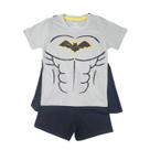 Conjunto Infantil Fantasia Menino Morcego com Capa Carnaval Minideia
