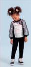Conjunto Infantil Fem. Mangas Em Tule E detalhe de Pompom + Calça Legging Forrada MonSucré
