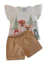 Conjunto Infantil Feminino Bata MB e Shorts TileeSul