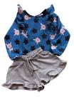 Conjunto Infantil Feminino Blusa Boxy + Short Kukiê
