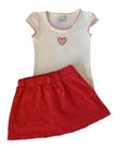 Conjunto Infantil Feminino Blusa MC + Saia TieleSul Conjunto Infantil Feminino Blusa MC + Saia TieleSul