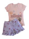 Conjunto Infantil Feminino Blusa MC + Short Cata-Vento Conjunto Infantil Feminino Blusa MC + Short Cata-Vento