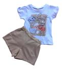 Conjunto Infantil Feminino Blusa MC + Short Glinny