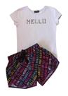 Conjunto Infantil Feminino Blusa MC + Short Vic&Vicky