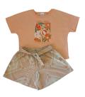 Conjunto Infantil Feminino Blusa MC + Shorts Elian