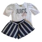 Conjunto Infantil Feminino Blusa MC + Shorts Milon Conjunto Infantil Feminino Blusa MC + Shorts Milon