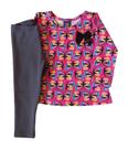 Conjunto Infantil Feminino Blusa ML + Legging Pipa
