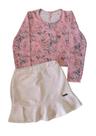 Conjunto Infantil Feminino Blusa ML + Saia Cata-Vento Conjunto Infantil Feminino Blusa ML + Saia Cata-Vento
