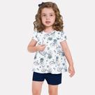 Conjunto Infantil Feminino Blusa + Short Milon