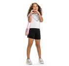 Conjunto Infantil Feminino Blusa + Short Moletinho Kyly