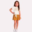Conjunto Infantil Feminino Blusa + Short Saia Milon