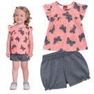 Conjunto Infantil Feminino Blusa + Shorts Kyly