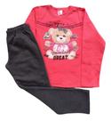 Conjunto Infantil Feminino Blusão + Calça Moletom Kely & Kety