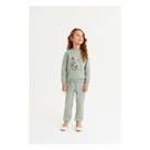 Conjunto Infantil Feminino Blusão e Calça em Moletom Felpado Onda Marinha Conjunto Infantil Feminino Blusão e Calça em Moletom Felpado Onda Marinha