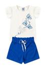 Conjunto Infantil Feminino Borboletas E Strass Tamanho:1 anoCor:Off White