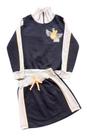 Conjunto Infantil Feminino Casaco ML e Saia Moletom TileeSul
