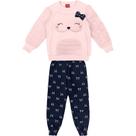 Conjunto Infantil Feminino Casaco Pêlo Mais Calça Moletom Kyly