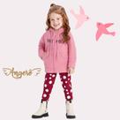Conjunto Infantil Feminino Casaco Soft e Legging em Molicotton Angerô Conjunto Infantil Feminino Casaco Soft e Legging em Molicotton Angerô