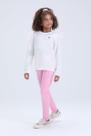 Conjunto Infantil Feminino de Inverno Moletom com Babado em Tule