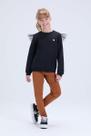 Conjunto Infantil Feminino de Inverno Moletom com Babado em Tule