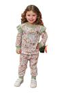 Conjunto Infantil Feminino De Moletom 3 Cabos Com Pelúcia Kukiê 79113