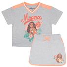 Conjunto Infantil Feminino Disney Moana com Camiseta Estampada e Saia-Short