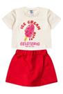 Conjunto Infantil Feminino Doce Sabor Tamanho:2 anosCor:Off White Conjunto Infantil Feminino Doce Sabor Tamanho:2 anosCor:Off White