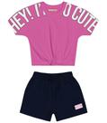 Conjunto Infantil Feminino Hey! Trick Nick Rosa