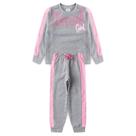 Conjunto Infantil Feminino Inverno 4 a 10 Anos Moletom Peluciado Cute Love Girl + Calça Moletom co