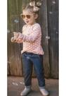 Conjunto Infantil Feminino Inverno GAN-K Calça + Blusa Cor: Poá Rose-Azul escuroTamanho:1Modelo:GKCJ07F