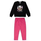 Conjunto Infantil Feminino Inverno Preto Blusão e Calça Inverno Fashion - Malwee