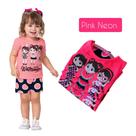 Conjunto Infantil Feminino Kyly é composto por Blusa em Meia Malha e Short em Cotton.
