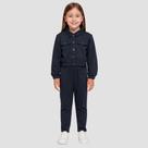 Conjunto Infantil Feminino Moletom Jeans Kely & Kety