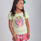Conjunto infantil feminino Porco Espinho Coração