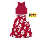 Conjunto Infantil Feminino Top Ribana Saia Kyly