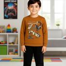Conjunto Infantil Flanelado Blusa + Calça com Punho Rei Rex Conjunto Infantil Flanelado Blusa + Calça com Punho Rei Rex