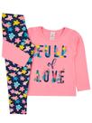 Conjunto Infantil Flores Rosa Cotton - Arrumadinhos Kids