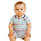 Conjunto Infantil Fluminense Polo e Bermuda Oficial