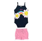 Conjunto Infantil Hrradinhos de Bebê Menina Body e Short
